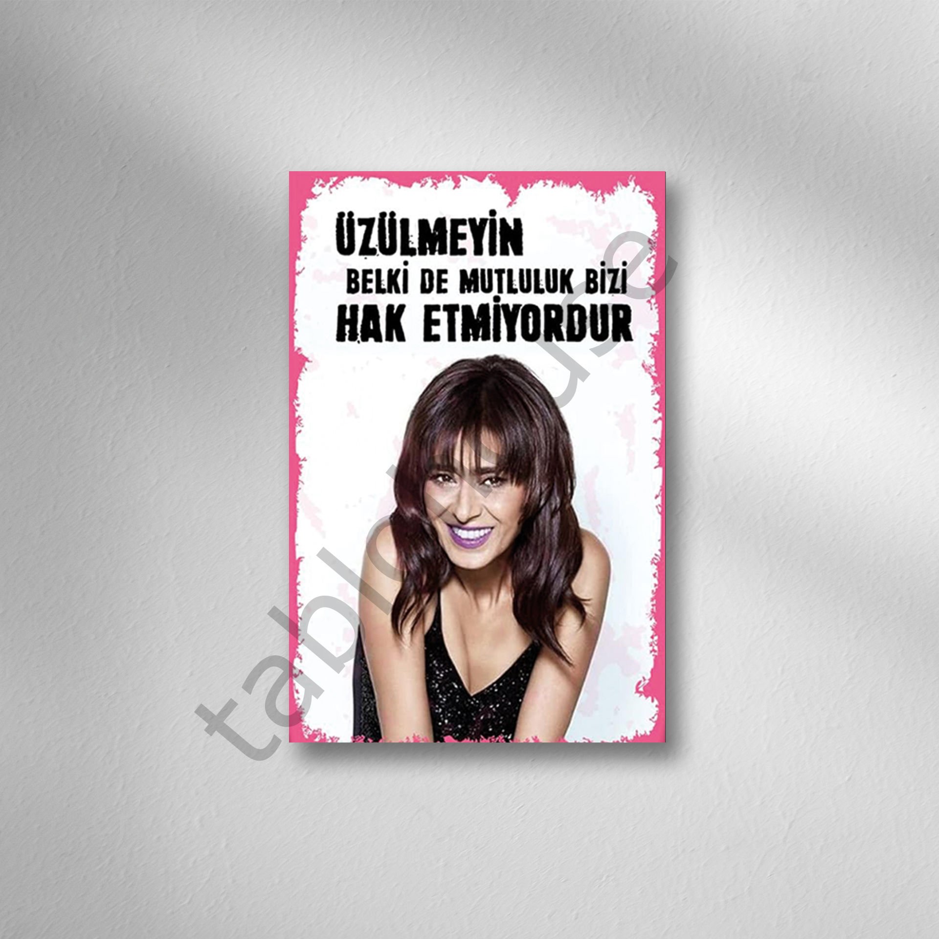 Yıldız Tilbe Retro Ahşap Poster