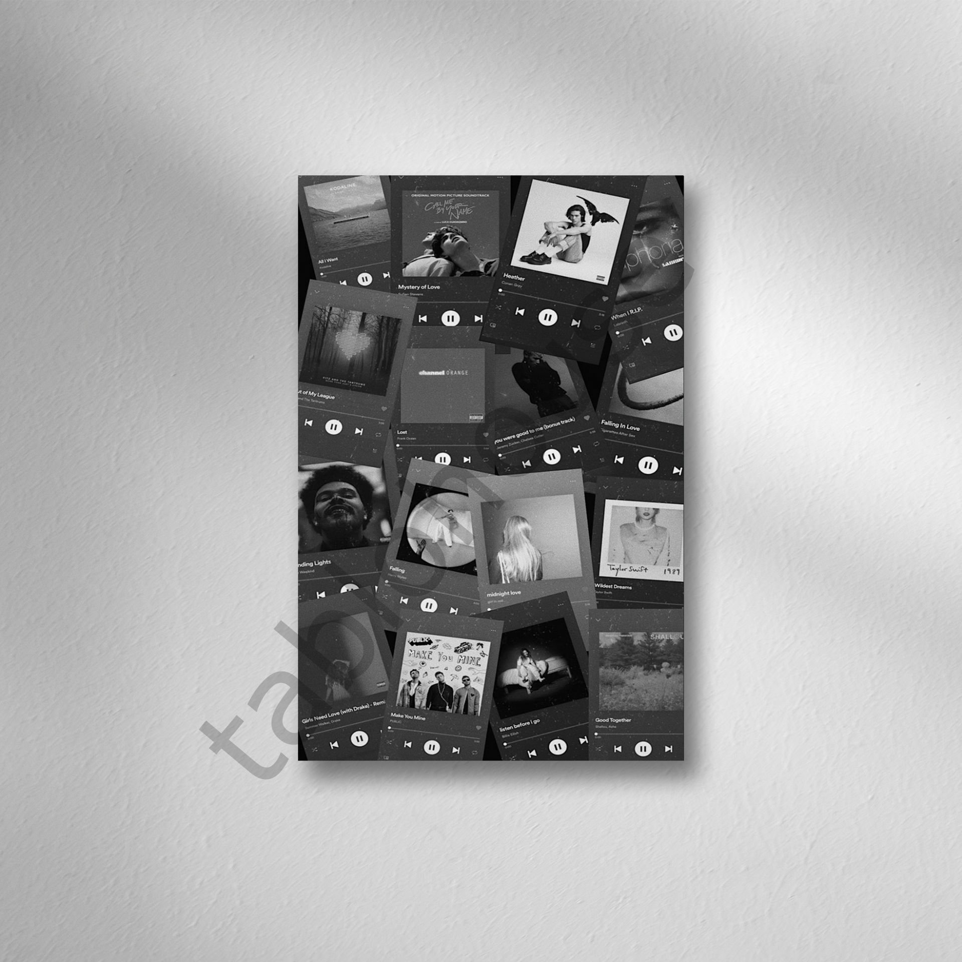 Müzik Albümü Retro Ahşap Poster