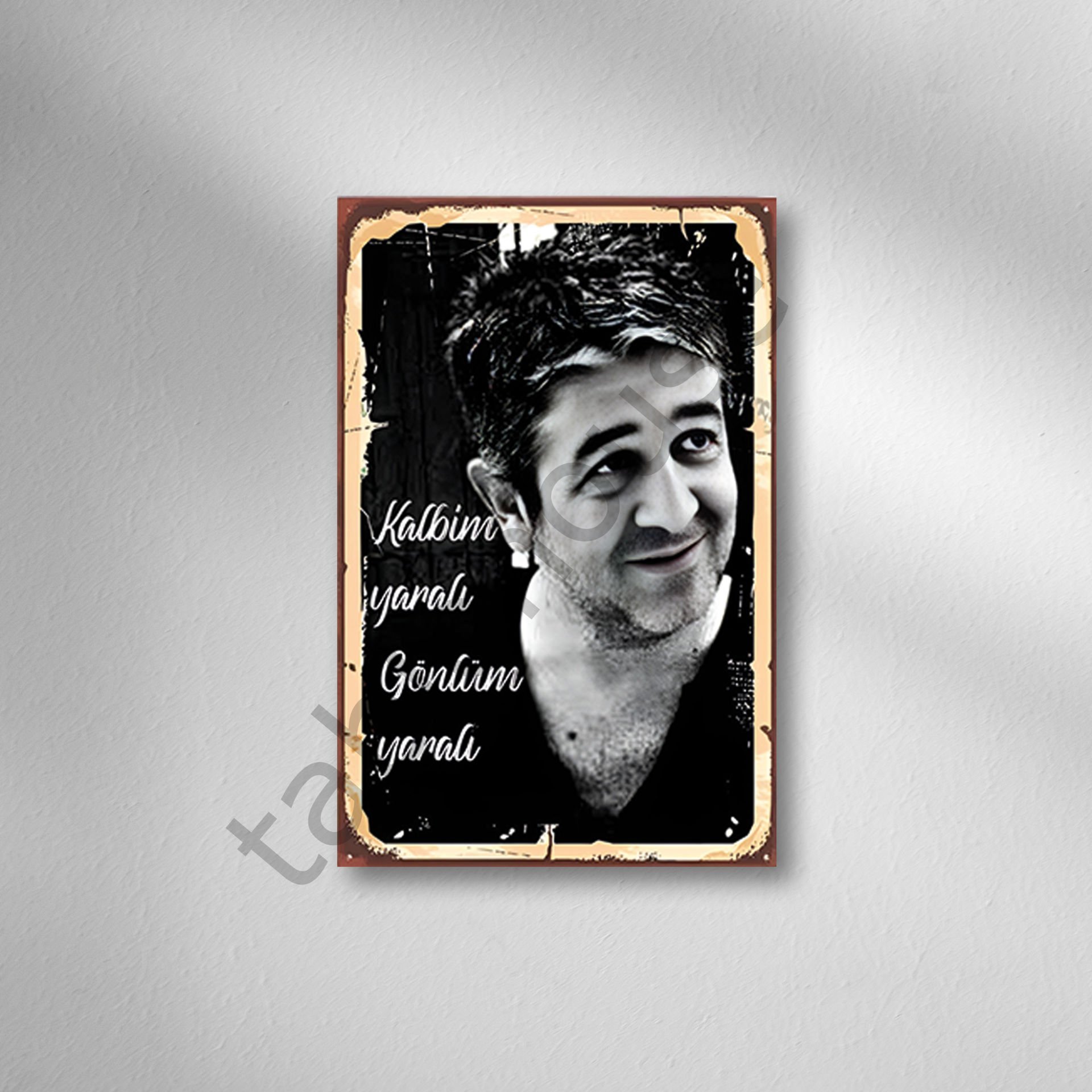 Murat Göğebakan Retro Ahşap Poster