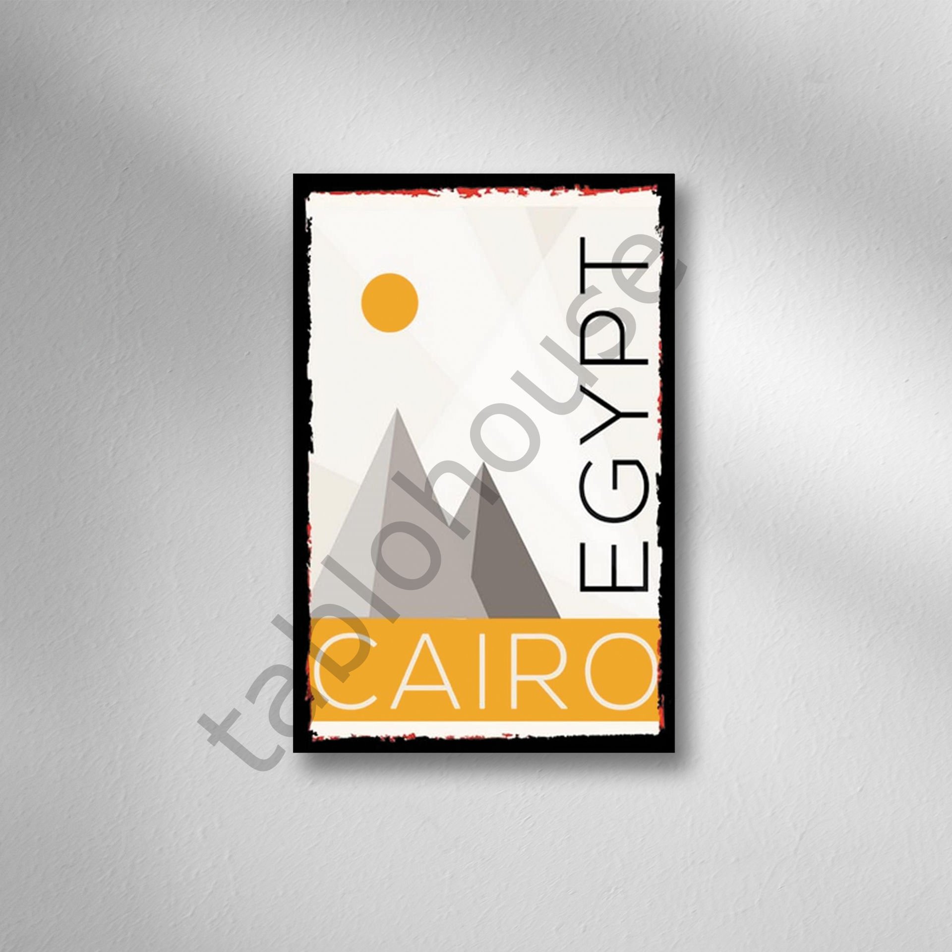 Kahire Retro Ahşap Poster
