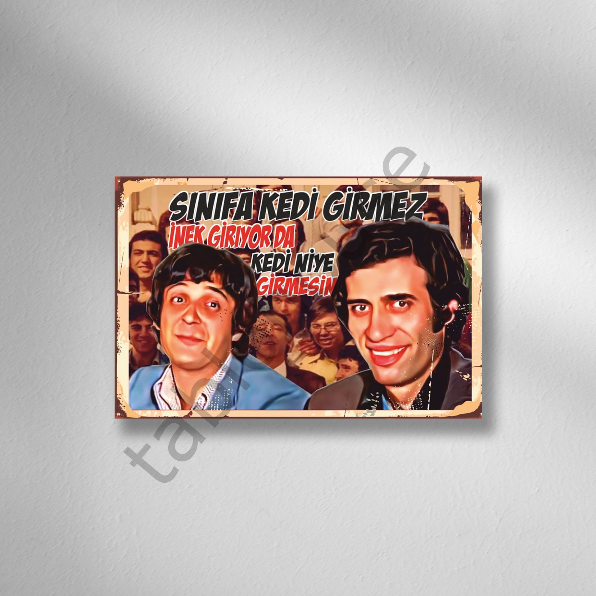 Hababam Sınıfı Retro Ahşap Poster
