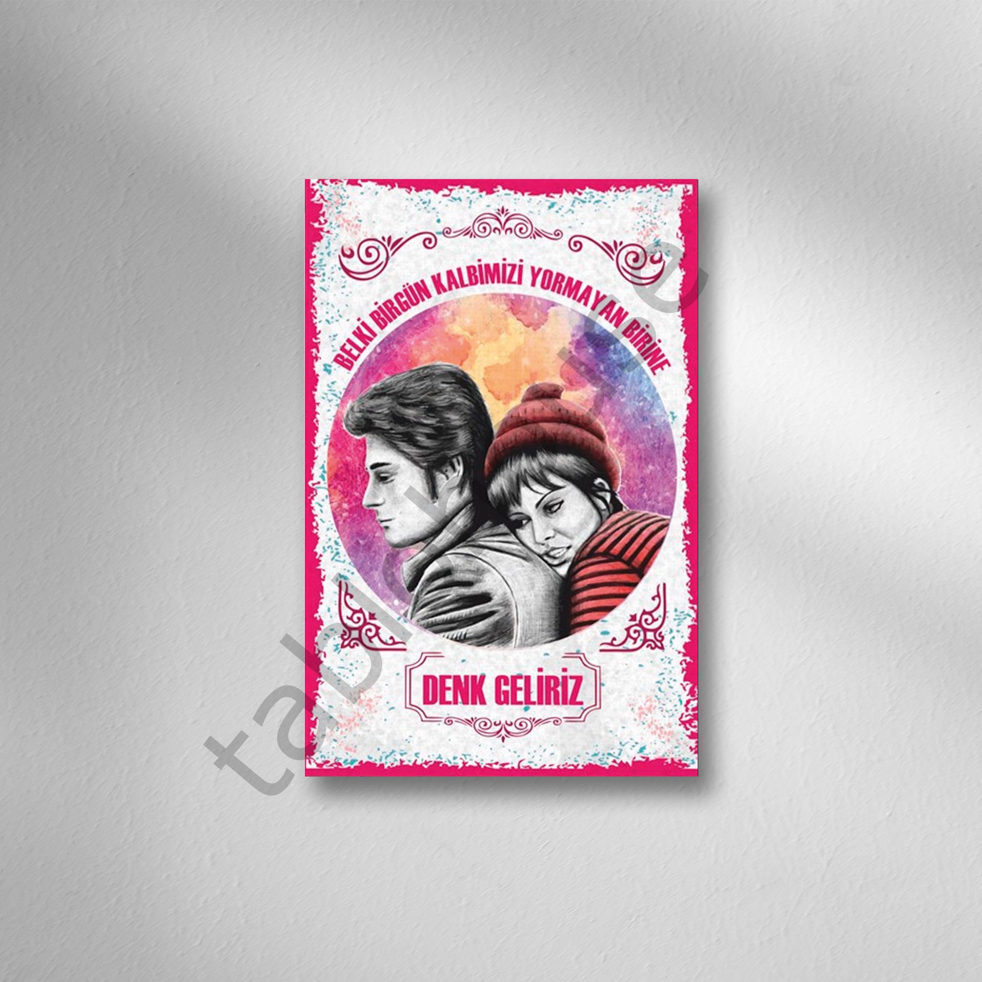 Belki Birgün Kalbimizi Yormayacak Birine Denk Geliriz Retro Ahşap Poster