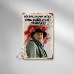 Tuncel Kurtiz Retro Ahşap Poster