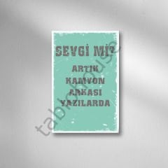 Sevgimi Artık Kamyon arkası Yazılarda  Retro Ahşap Poster