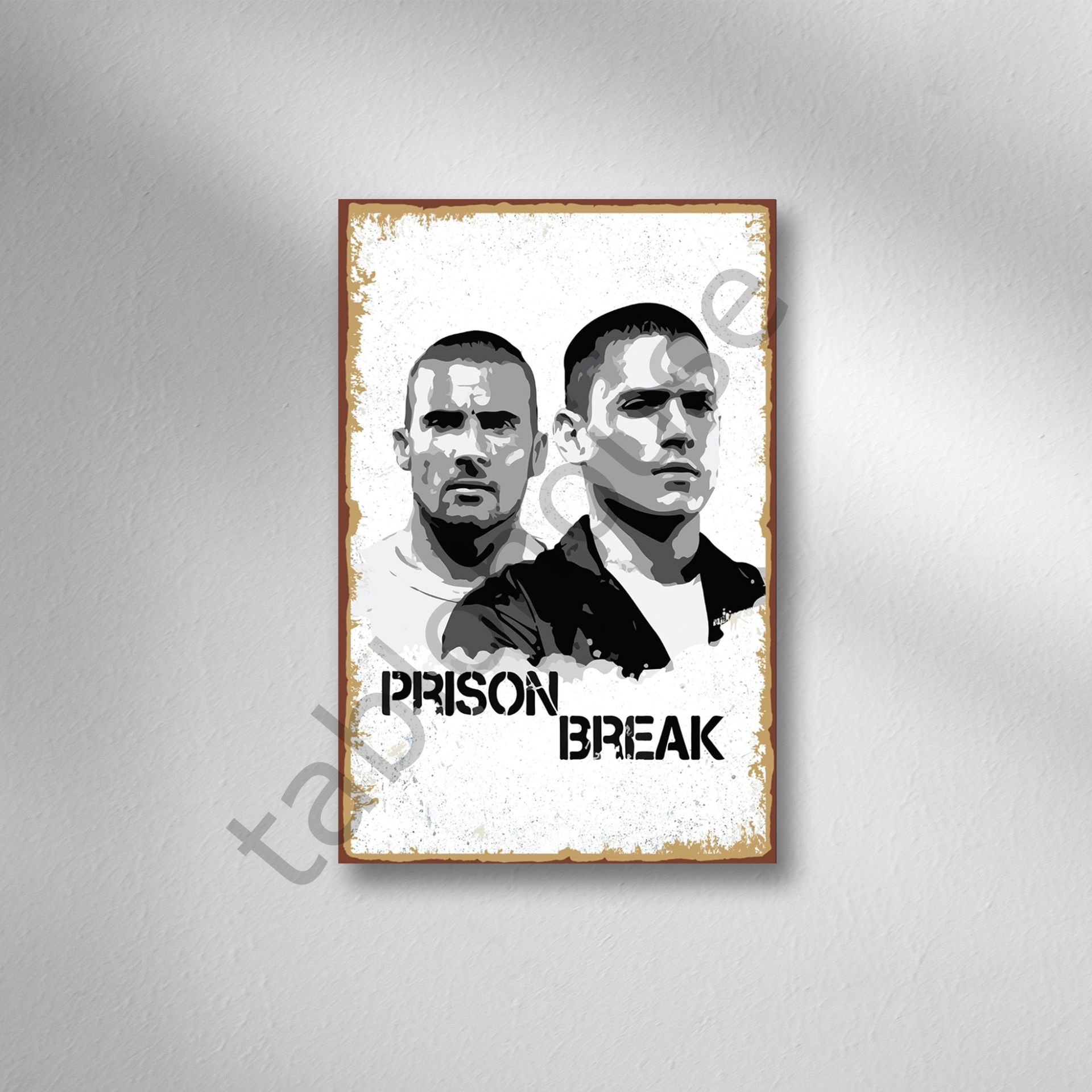 Prıson Break Retro Ahşap Poster