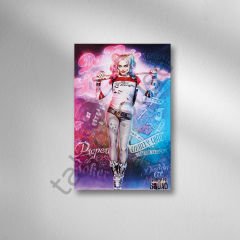 Harley Quinn Retro Ahşap Poster