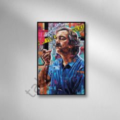 Pablo Escobar Retro Ahşap Poster