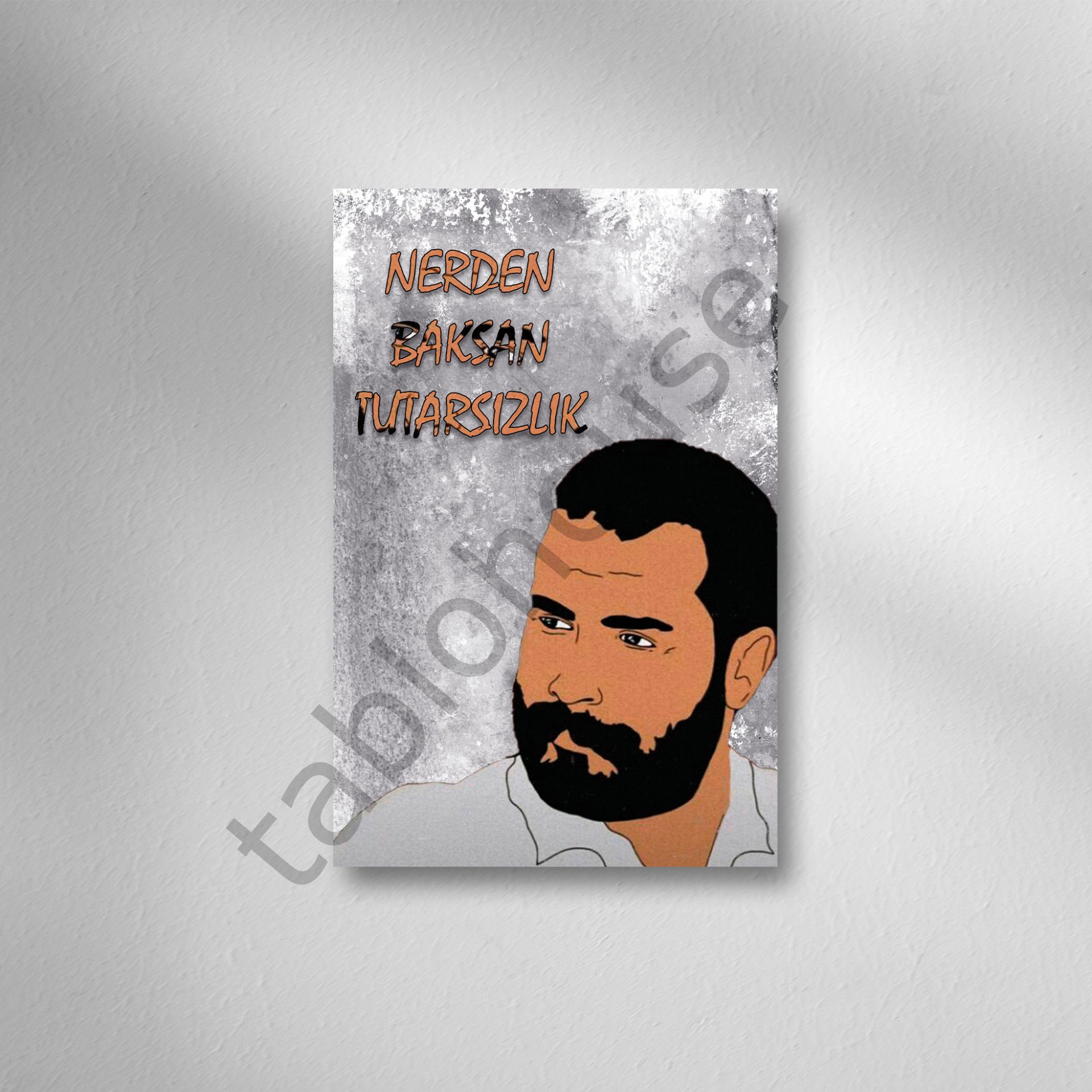 Ahmet Kaya Retro Ahşap Poster