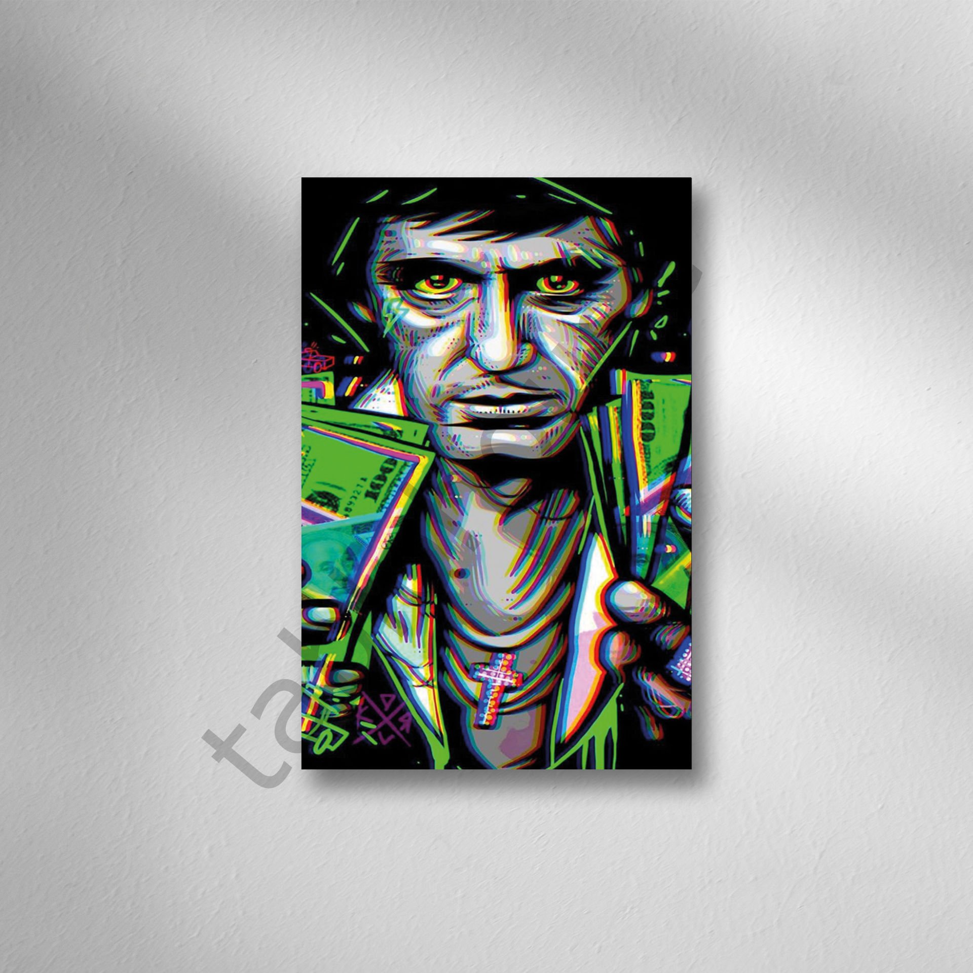 Scarface Retro Ahşap Poster