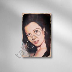 Fatma Girik Retro Ahşap Poster