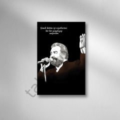 Ahmet Kaya Retro Ahşap Poster