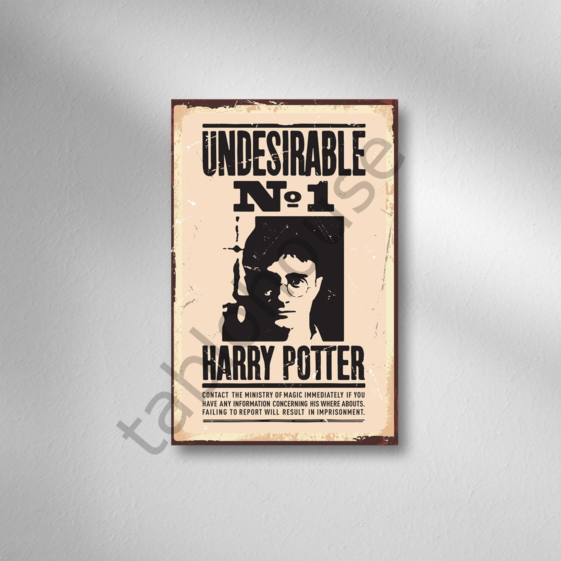 Harry Potter Retro Ahşap Poster