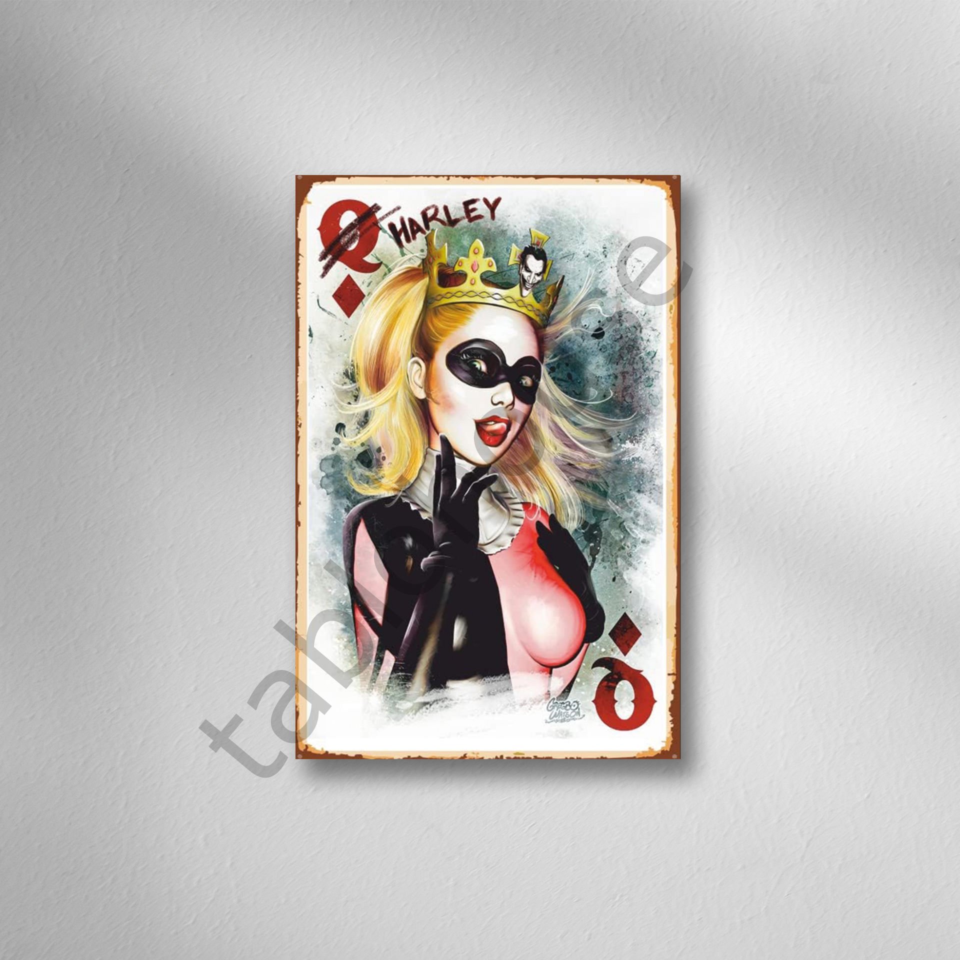 Harley Quinn Retro Ahşap Poster