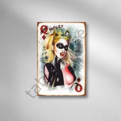 Harley Quinn Retro Ahşap Poster