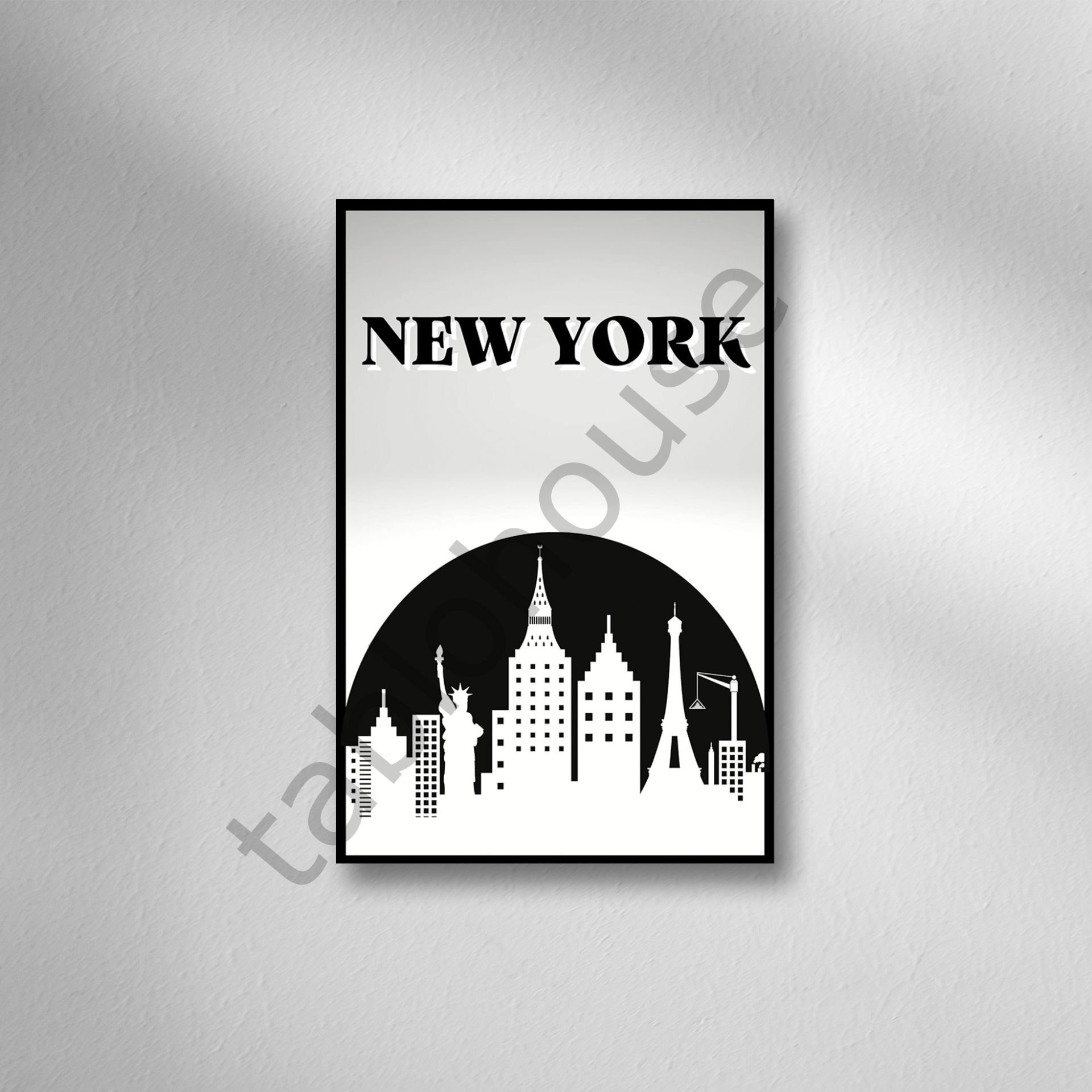 New York Retro Ahşap Poster