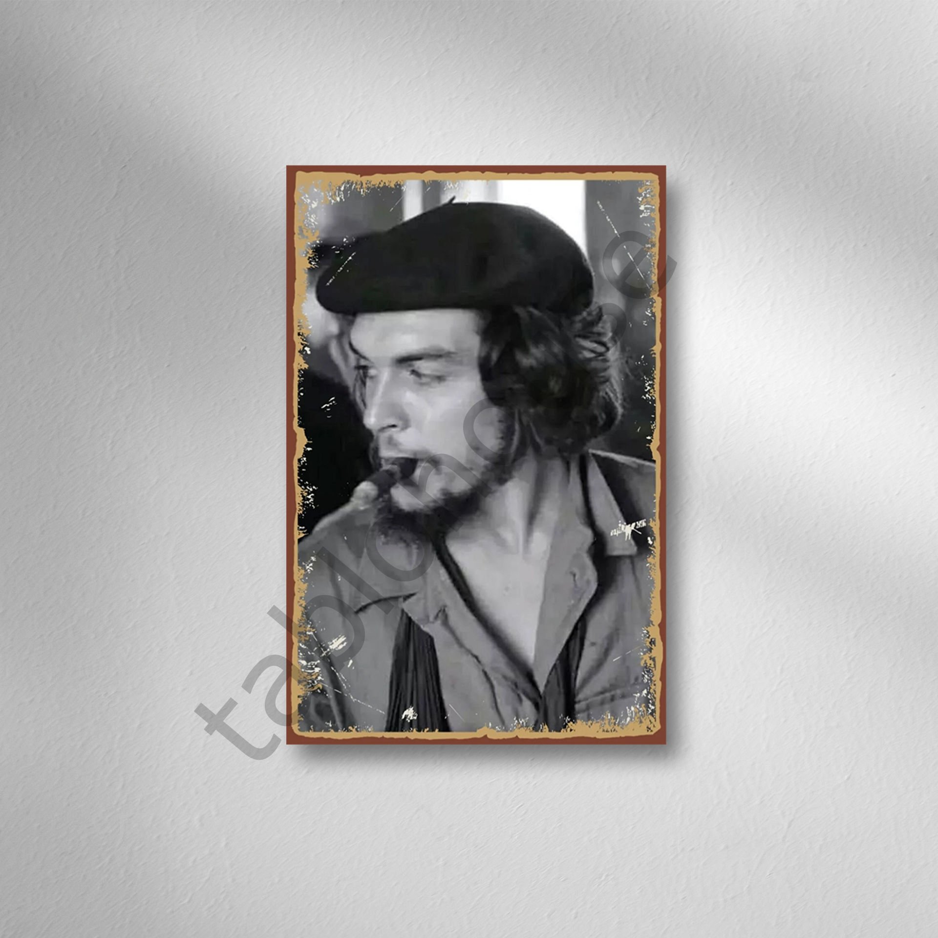 Che Guevara Retro Ahşap Poster