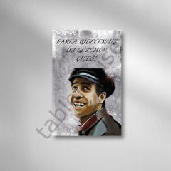 İki gözümün çiçeği Retro Ahşap Poster