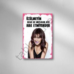Yıldız Tilbe Retro Ahşap Poster