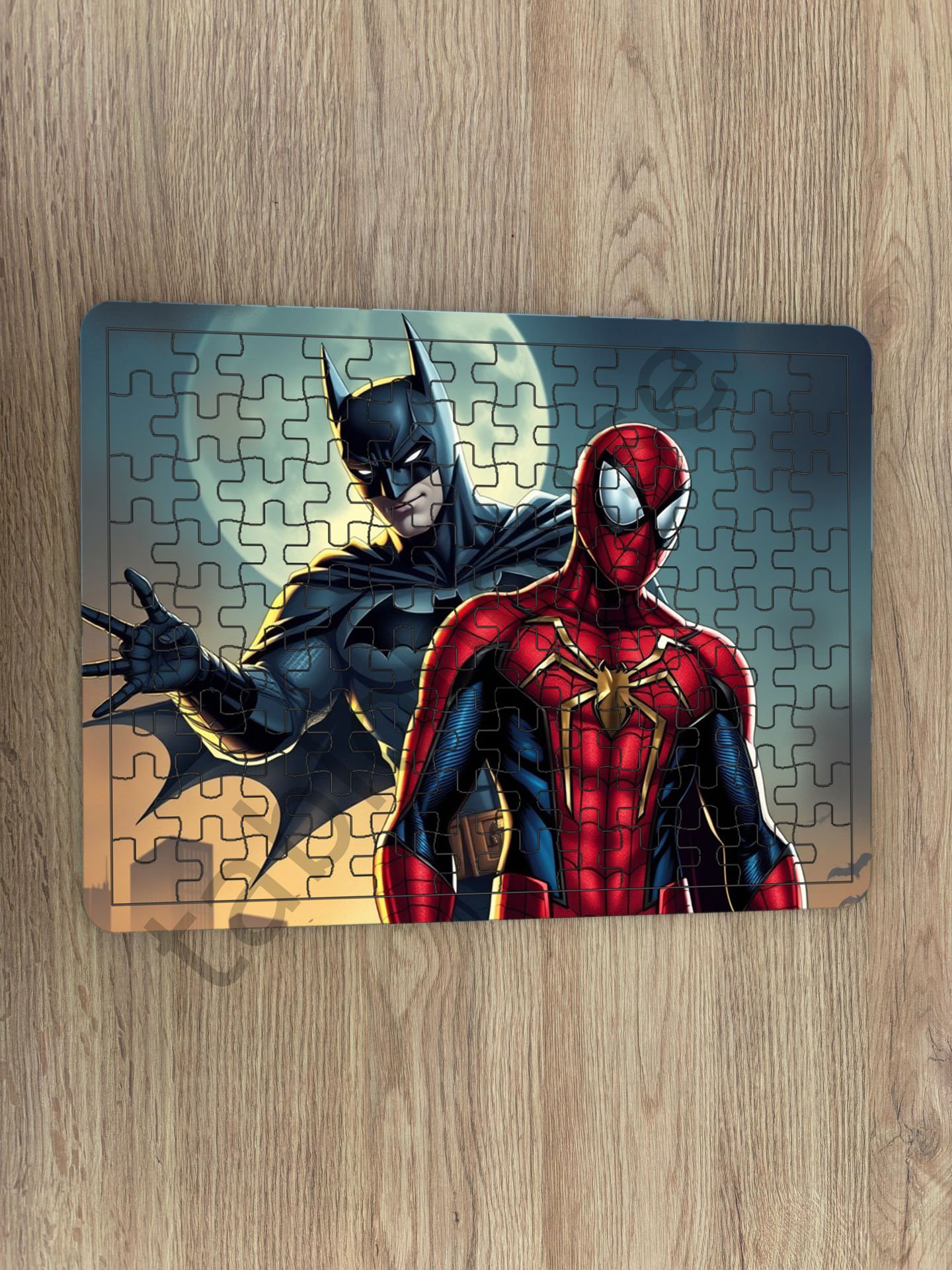 Spiderman Batman Çocuk Ahşap Puzzle mobilya