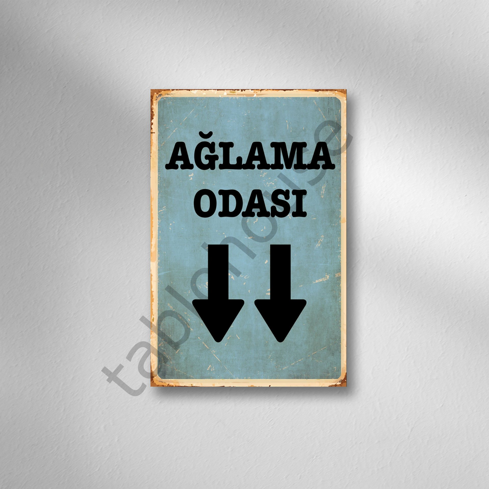 Ağlama Odası Retro  Ahşap Poster