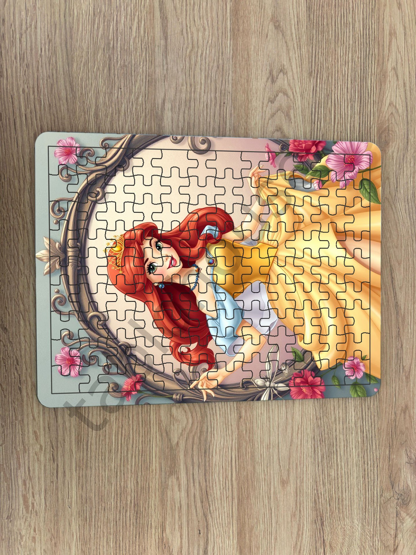 Prensesler Çocuk Ahşap Puzzle  mobilya