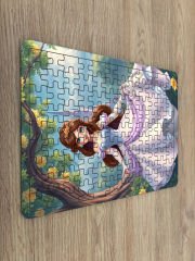 Prensesler Çocuk Ahşap Puzzle  mobilya