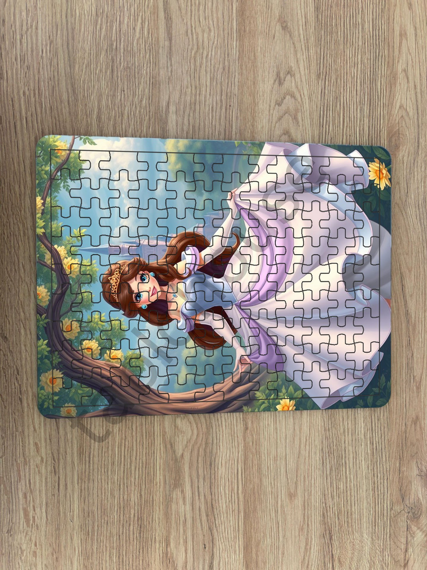 Prensesler Çocuk Ahşap Puzzle  mobilya