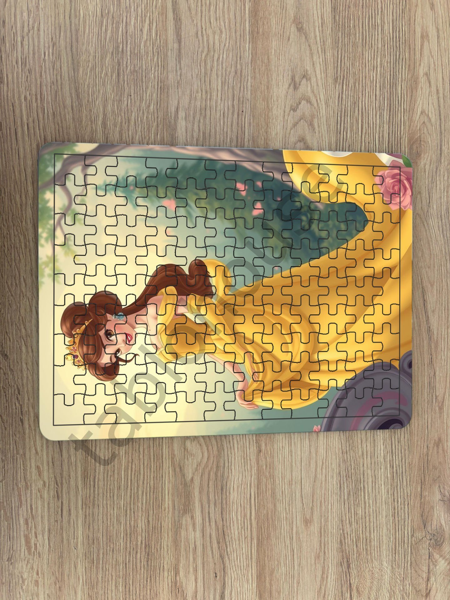 Prensesler Çocuk Ahşap Puzzle  mobilya