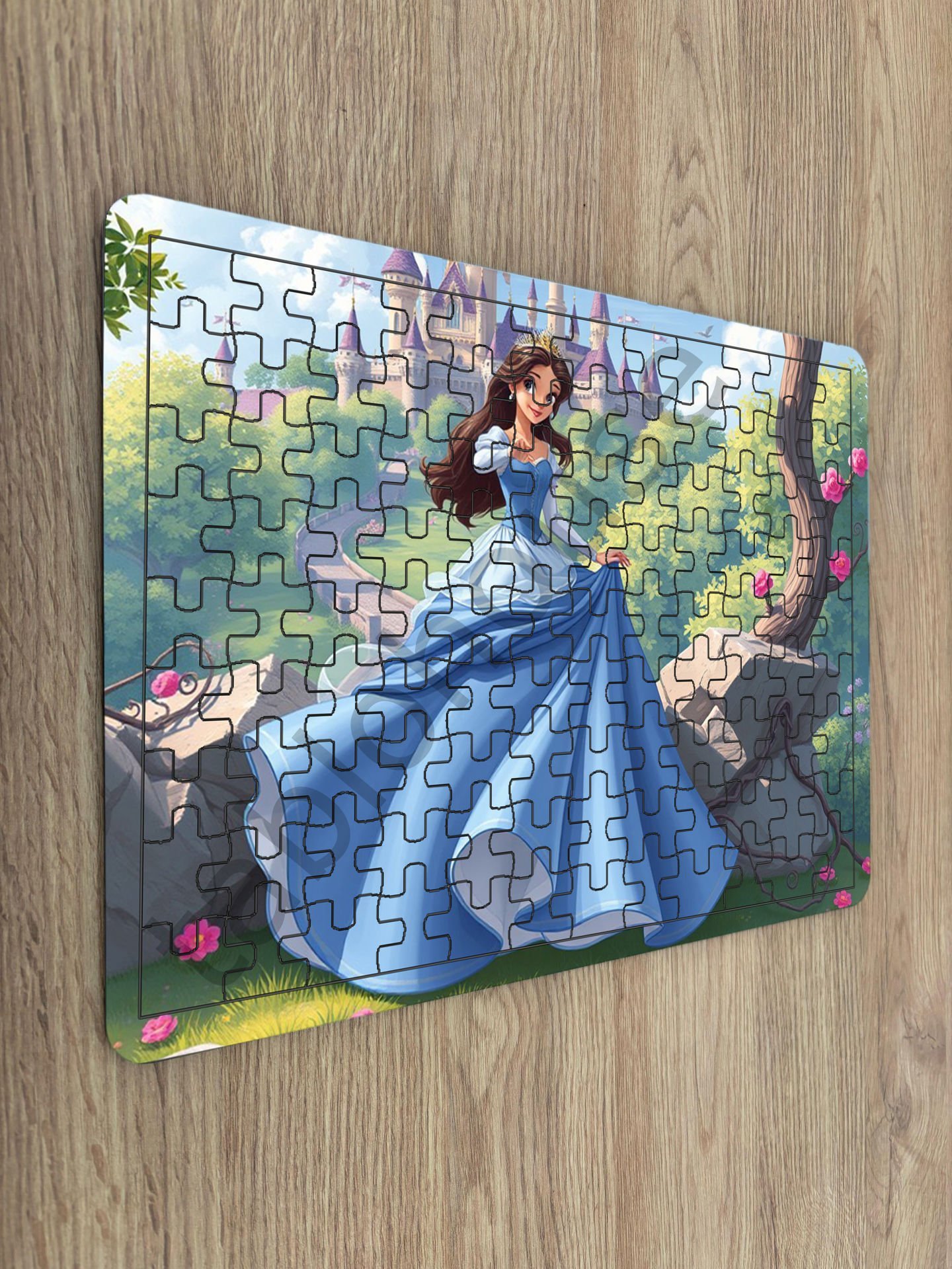 Prensesler Çocuk Ahşap Puzzle  mobilya
