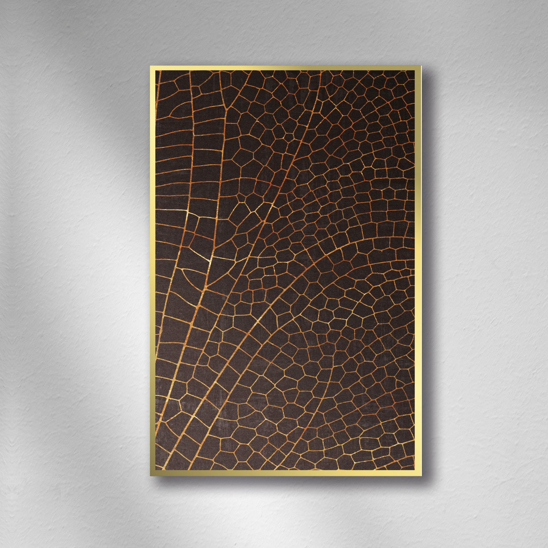 Gold Soyut Leopar Deseni Tablo