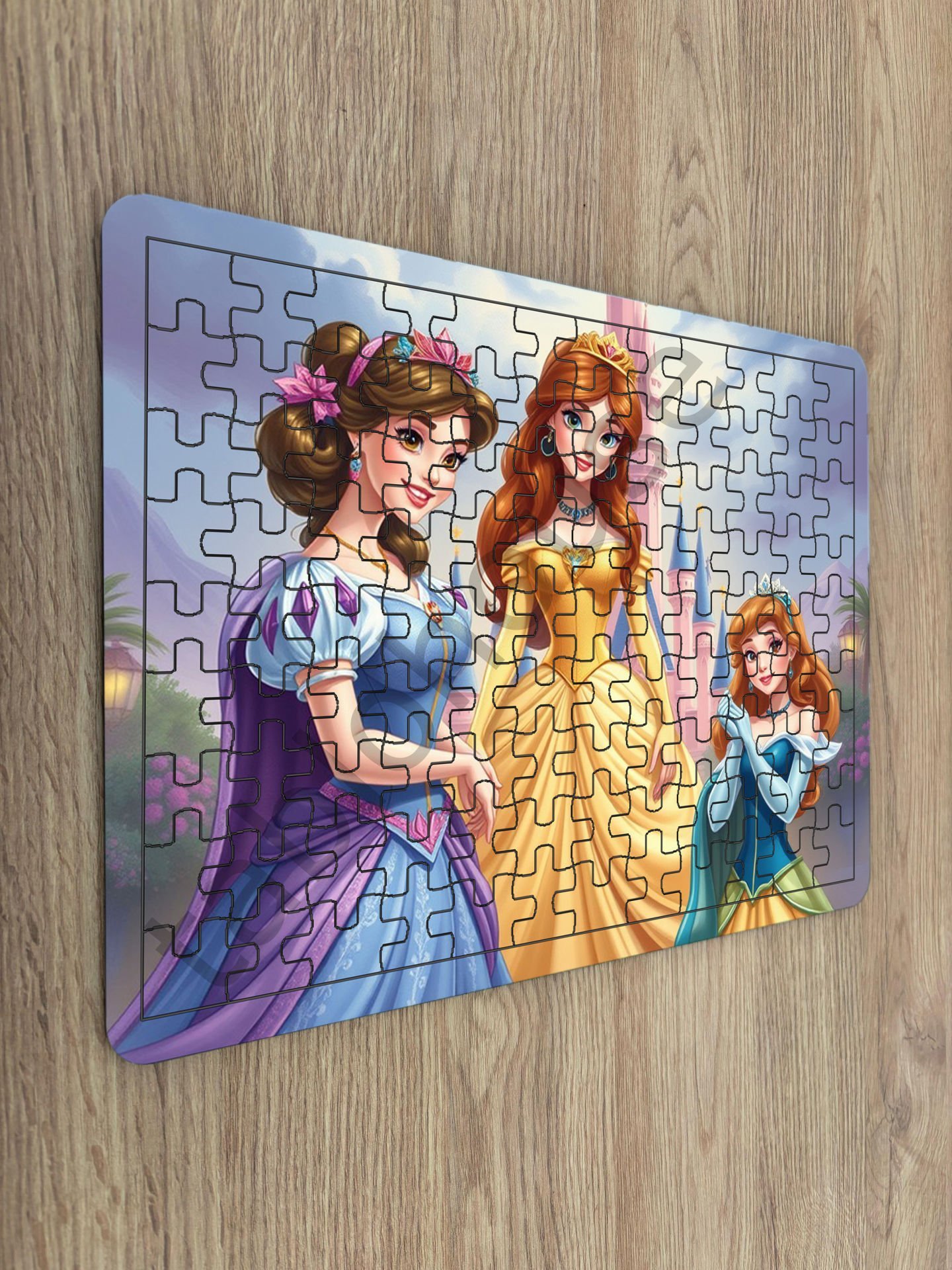 Prensesler Çocuk Ahşap Puzzle  mobilya