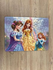 Prensesler Çocuk Ahşap Puzzle  mobilya