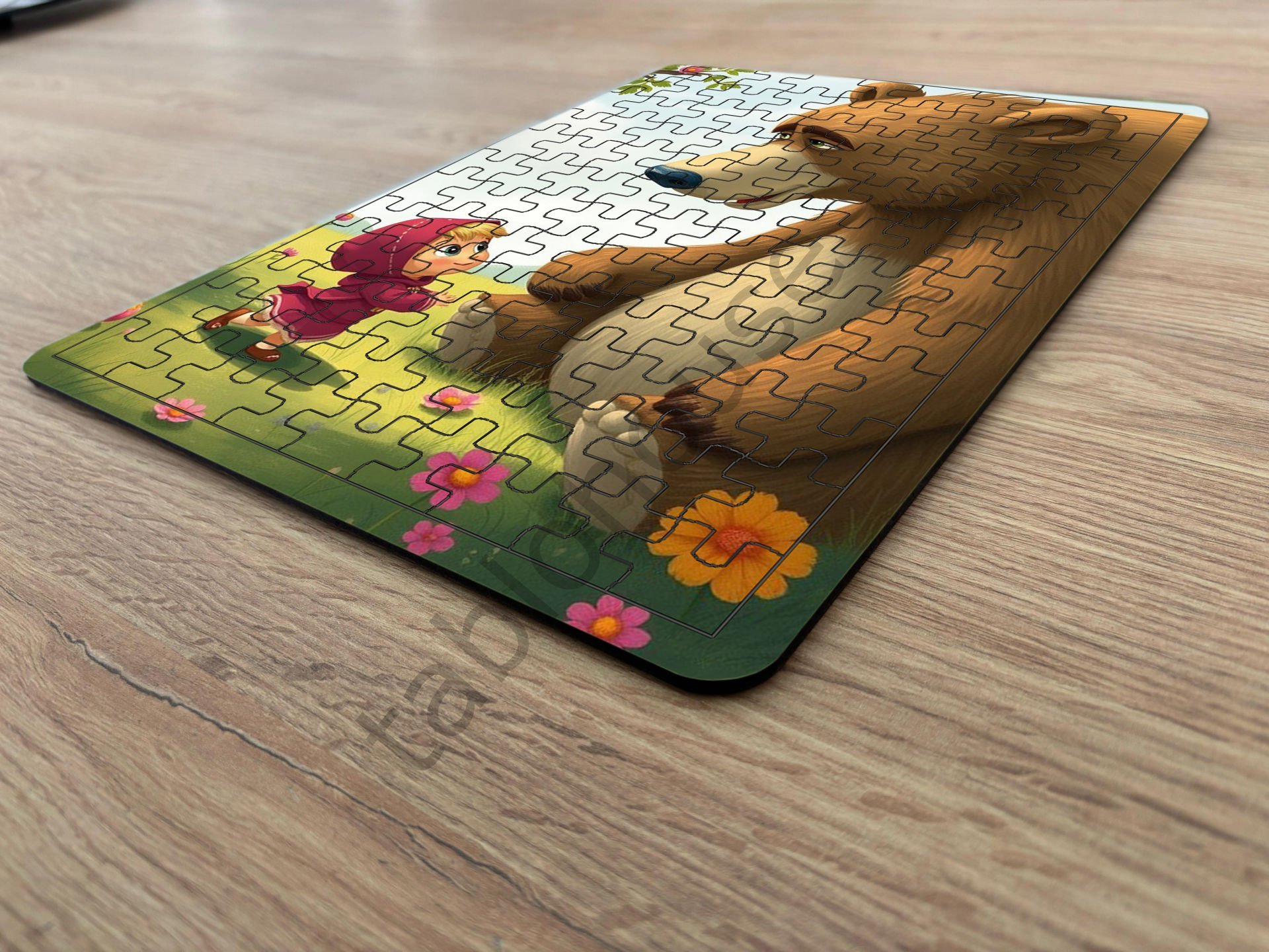 Maşa ile Koca Ayı Çocuk Ahşap Puzzle  mobilya