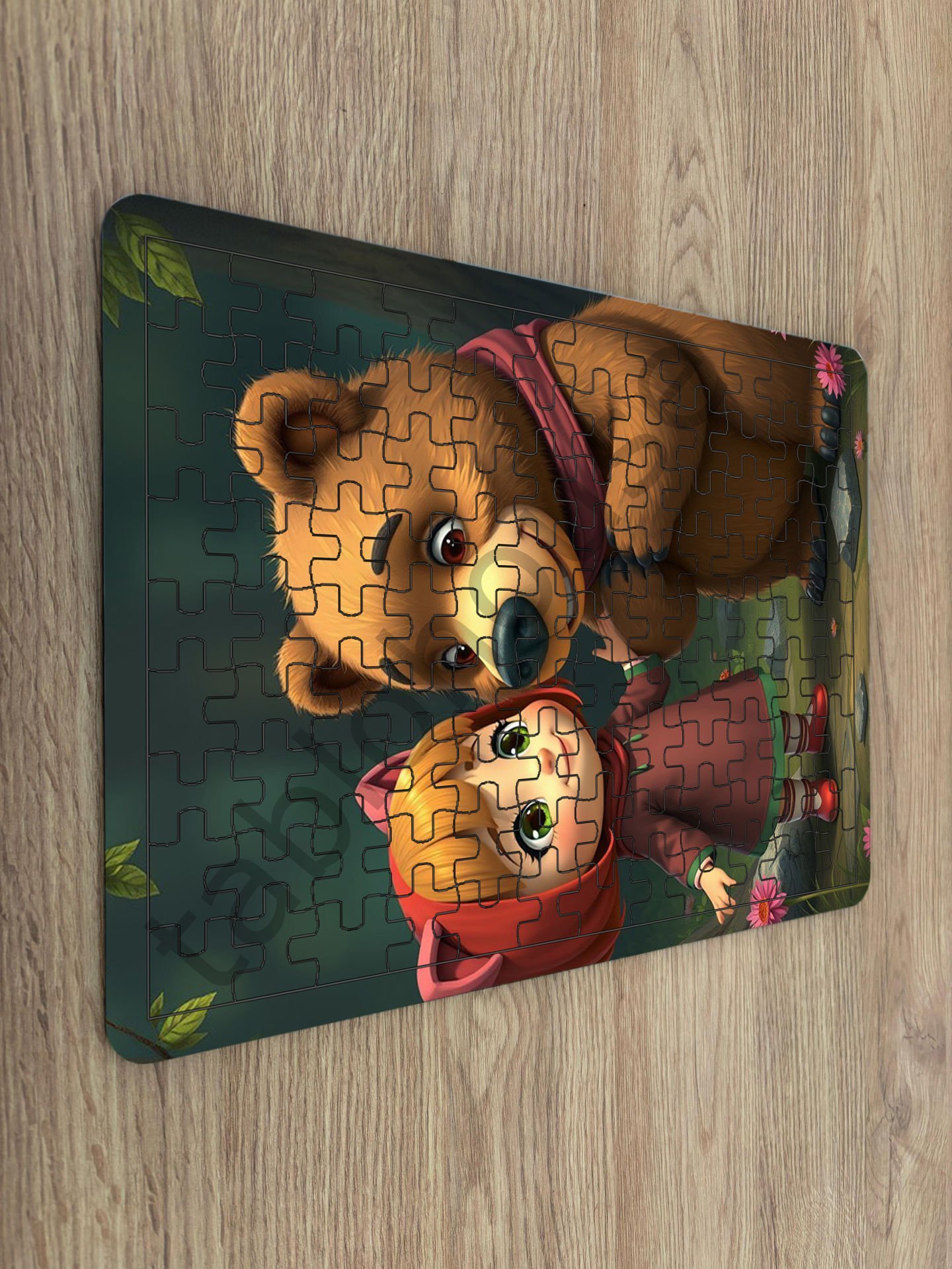 Maşa ile Koca Ayı Çocuk Ahşap Puzzle  mobilya