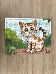 Kedi Çocuk Ahşap Puzzle  mobilya