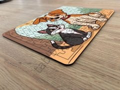Kedi Köpek  Çocuk Ahşap Puzzle  mobilya