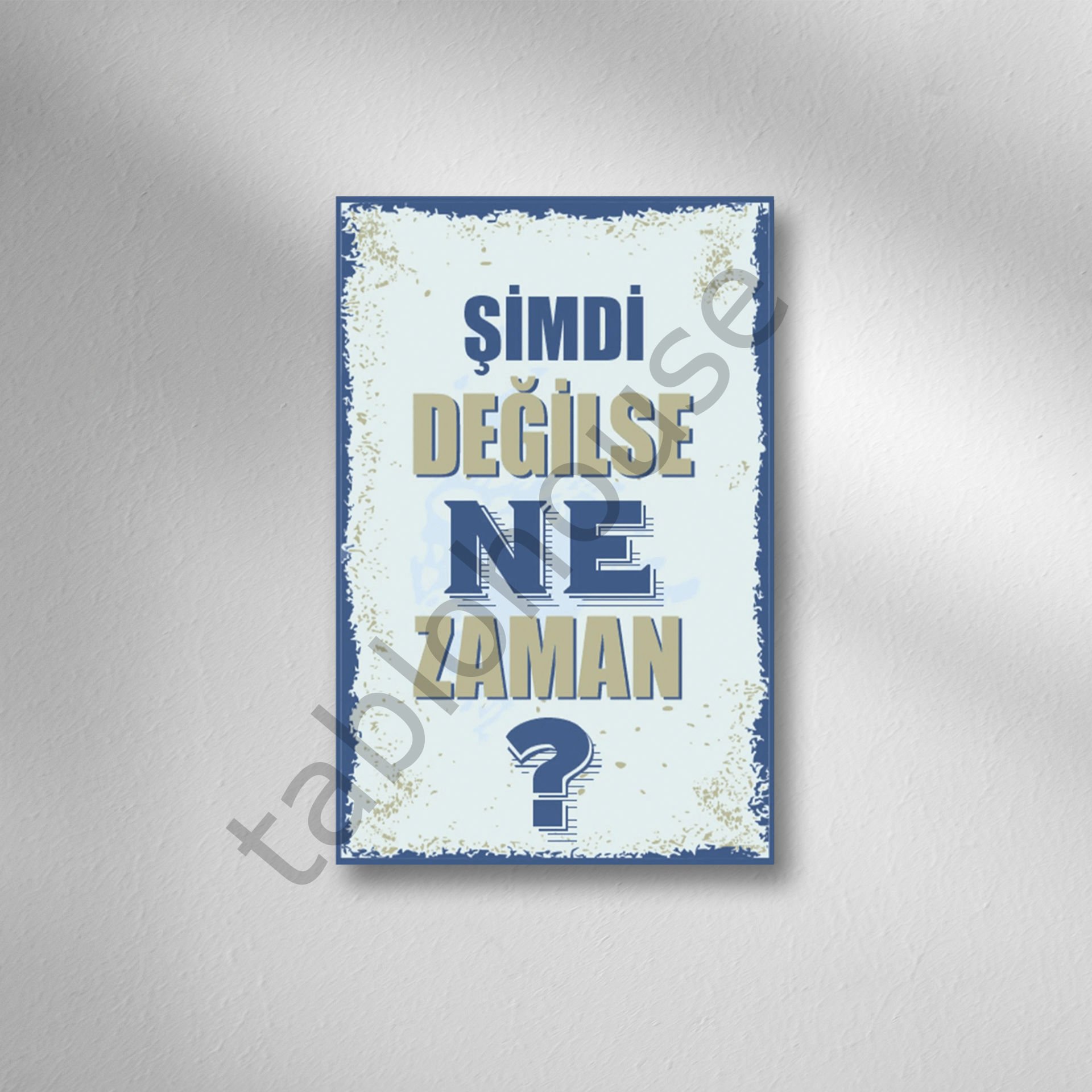 Şimdi Değilse Ne Zaman Retro Ahşap poster
