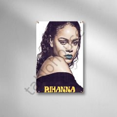 RIHANNA Retro Ahşap Poster
