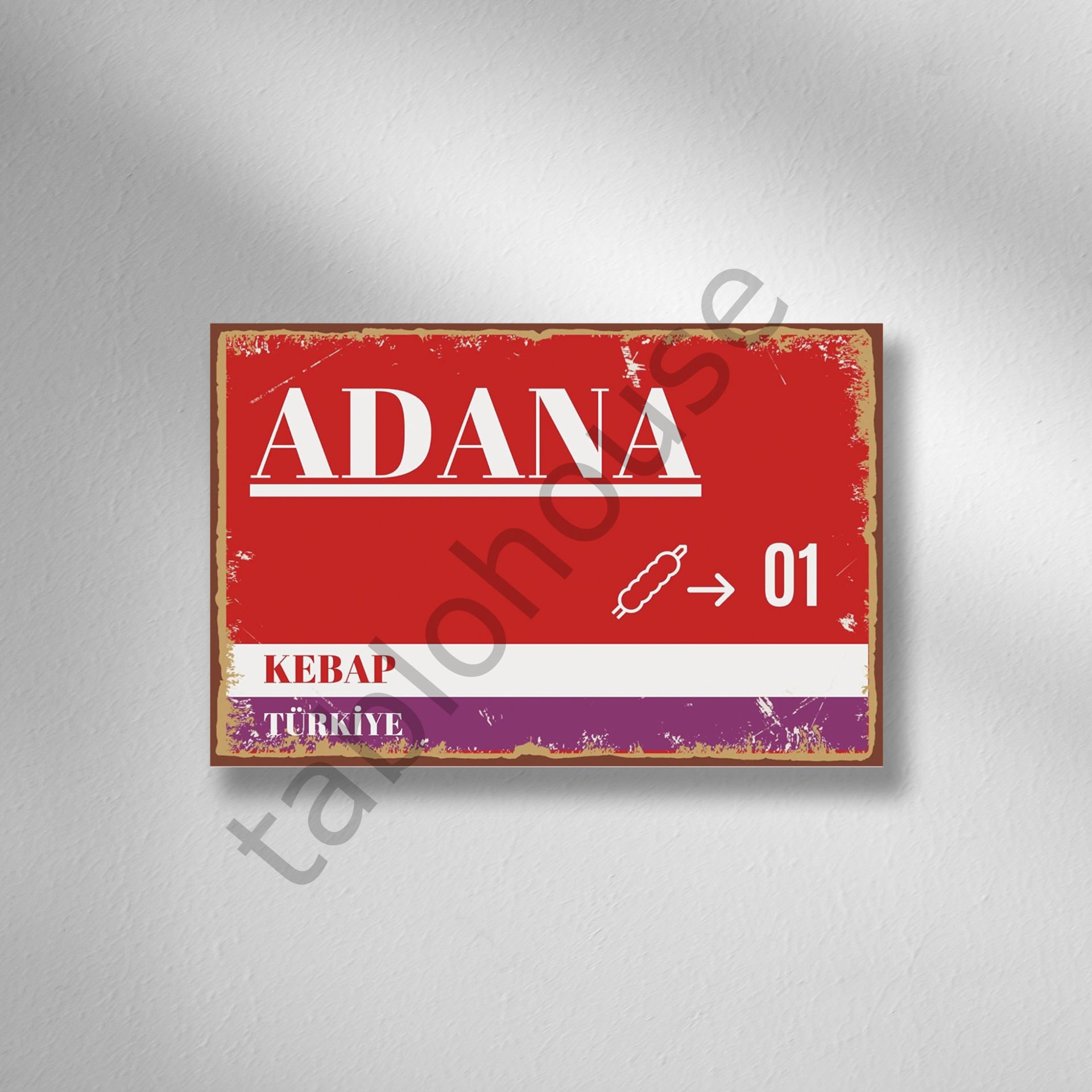 Sokak Tabelası Retro Ahşap poster