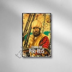 Piri Reis Retro  Ahşap Poster