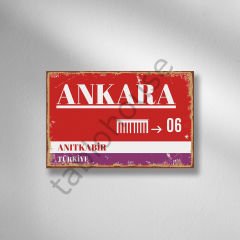 Sokak Tabelası Retro Ahşap poster