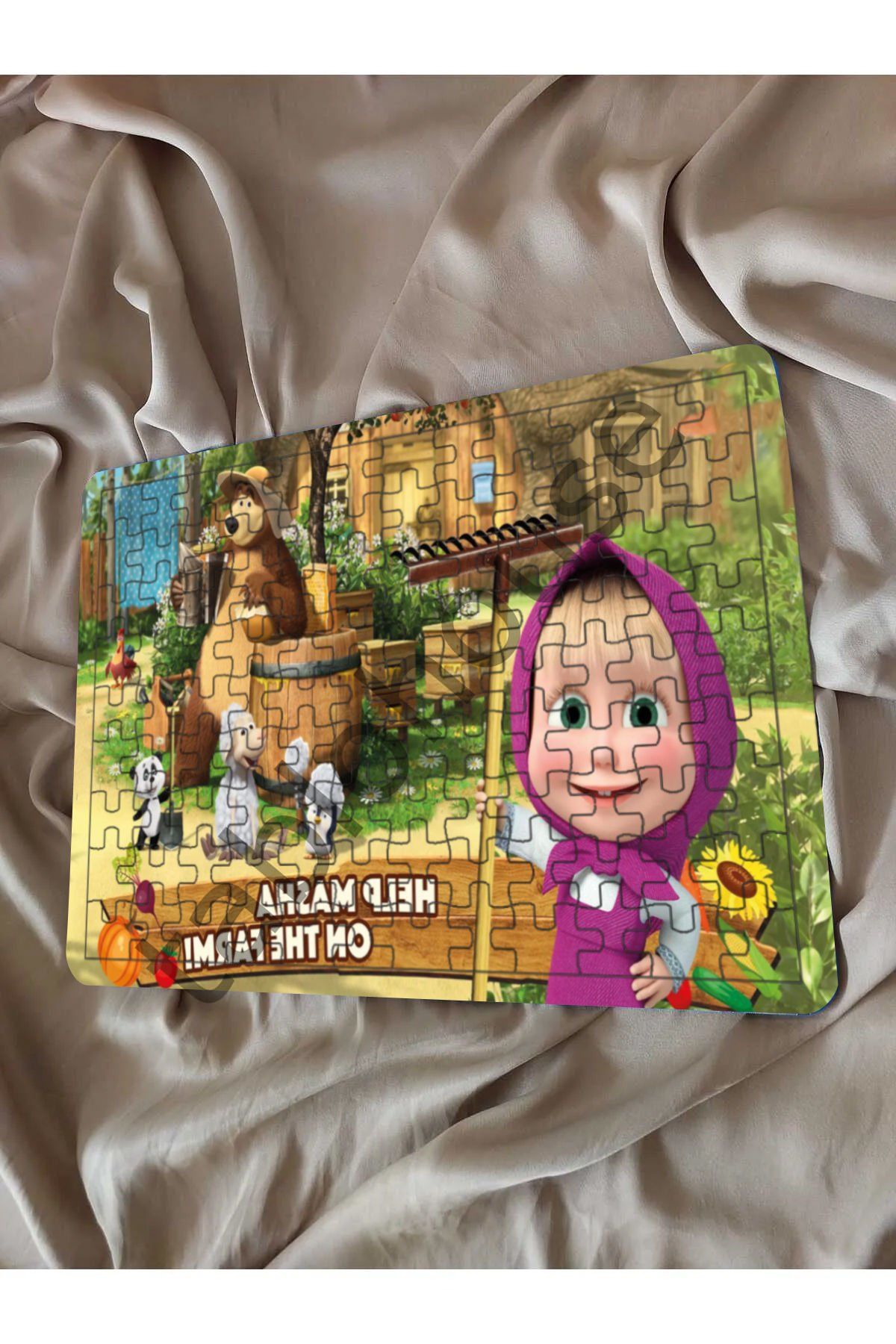 Maşa ile Koca Ayı Çocuk Ahşap Puzzle  mobilya