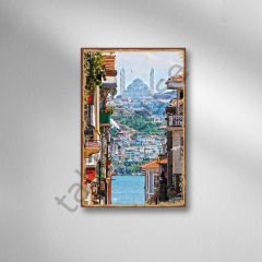 İstanbul Retro  Ahşap Poster