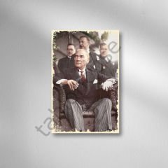 Mustafa Kemal Atatürk Retro Ahşap poster