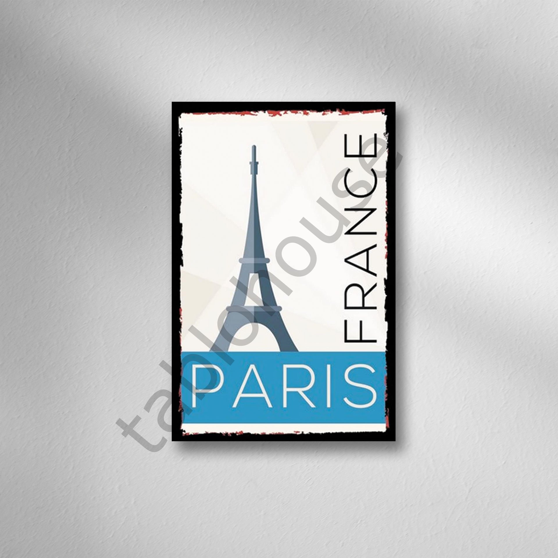 Paris  Retro  Ahşap Poster