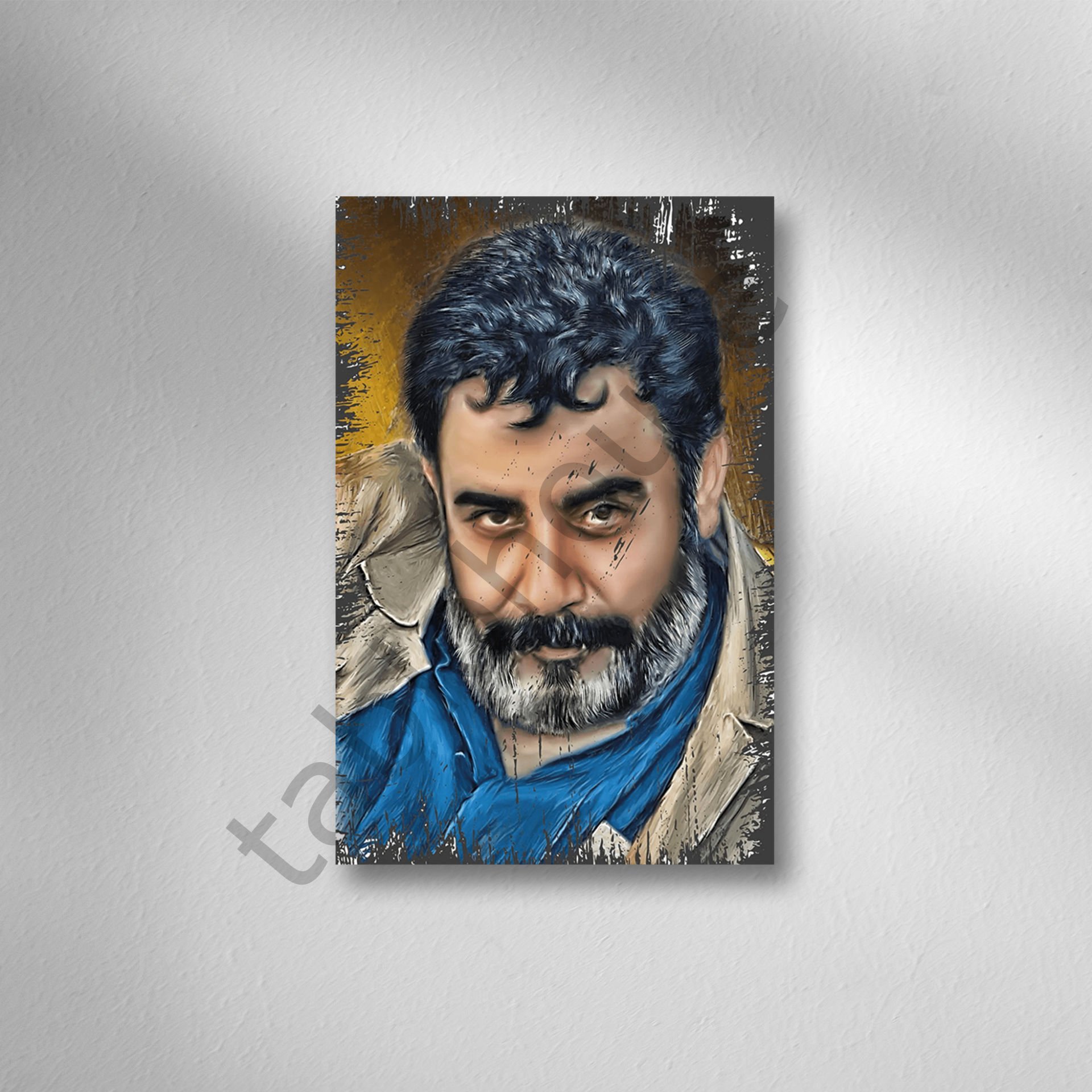 Ahmet Kaya Retro Ahşap poster