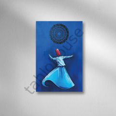 Semazen Retro Ahşap Poster