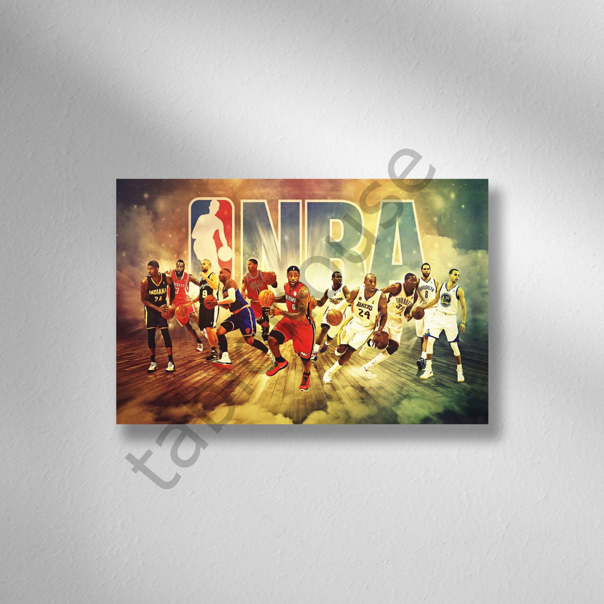 NBA Retro Ahşap Poster