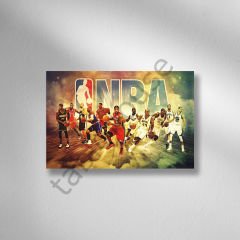 NBA Retro Ahşap Poster