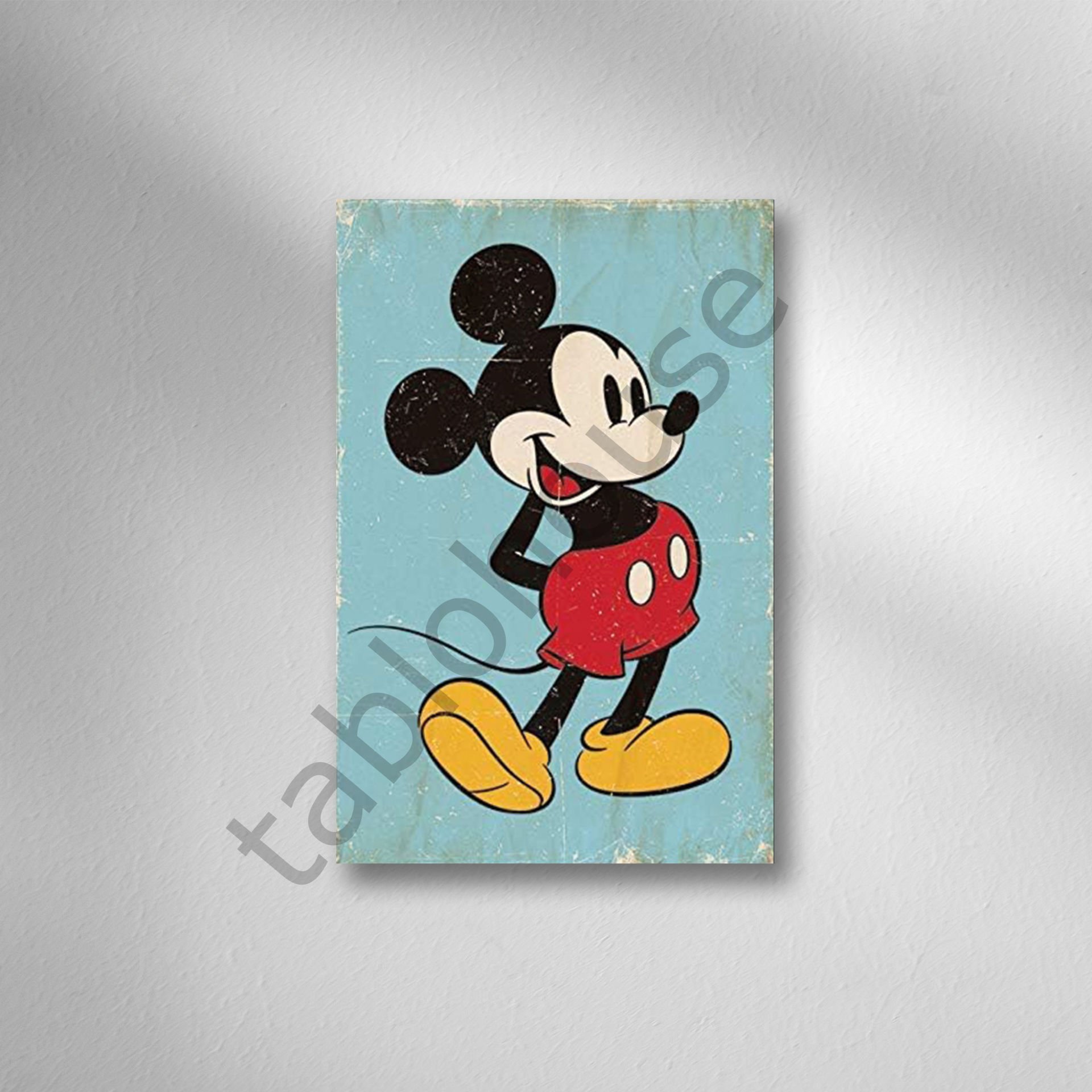 Mickey Mouse Retro  Ahşap Poster